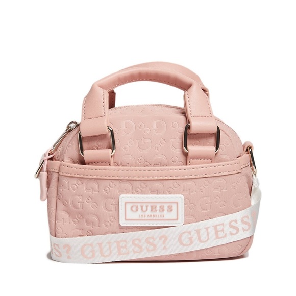 New Guess Mini Faux-Leather Logo Satchel - Picture 1 of 5